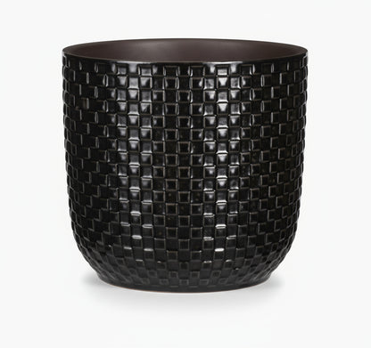 Pot en Céramique Relief Noir 13,5 cm - Verdeia