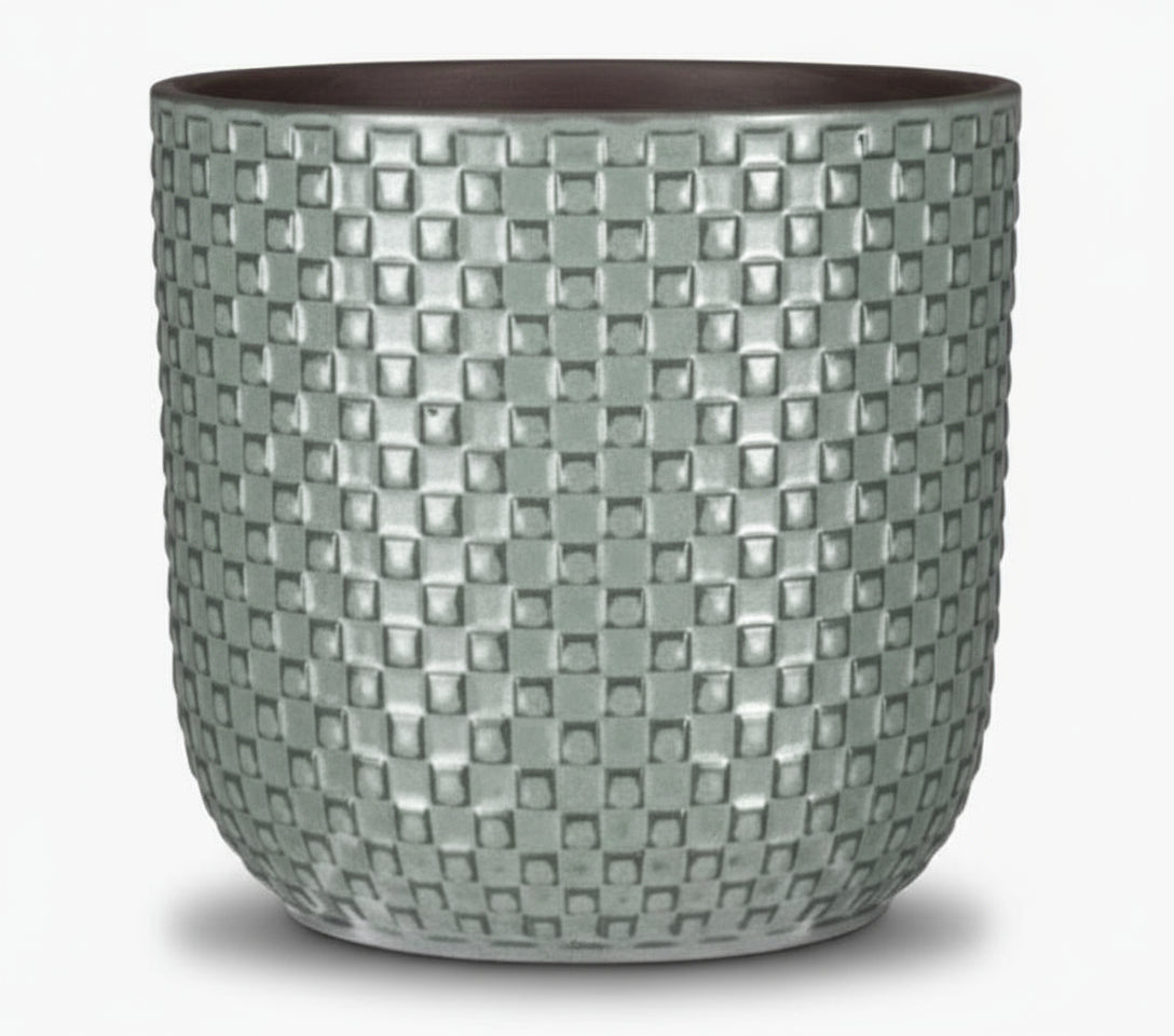 Pot en Céramique Relief Vert - Verdeia