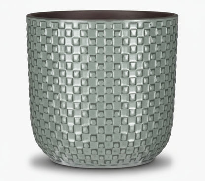 Pot en Céramique Relief Vert - Verdeia