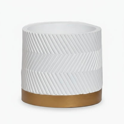 Pot Groovy Blanc Mat - Ø13 cm - Verdeia