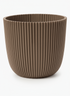 Pot rond nervuré taupe Capi - Verdeia