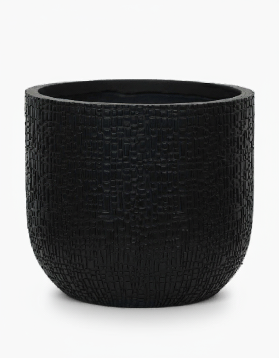 Pot rond texturé anthracite Capi - Verdeia