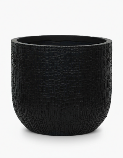 Pot rond texturé anthracite Capi - Verdeia