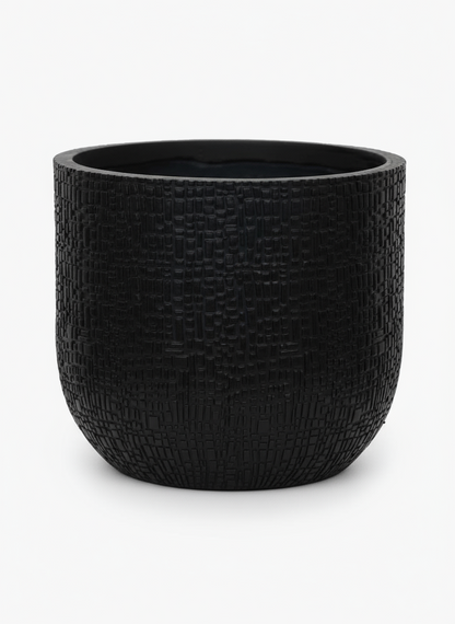 Pot rond texturé anthracite Capi - Verdeia