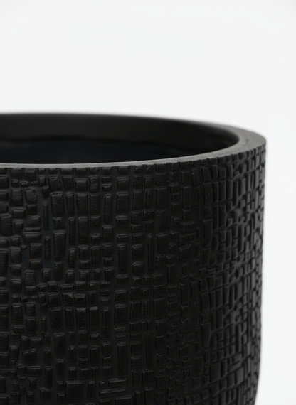 Pot rond texturé anthracite Capi - Verdeia
