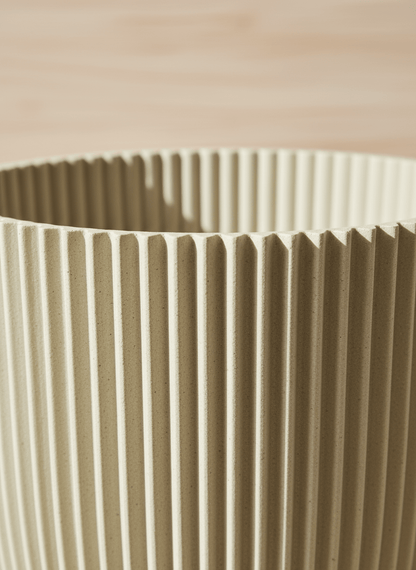 Pot rond texturé beige Capi - Verdeia