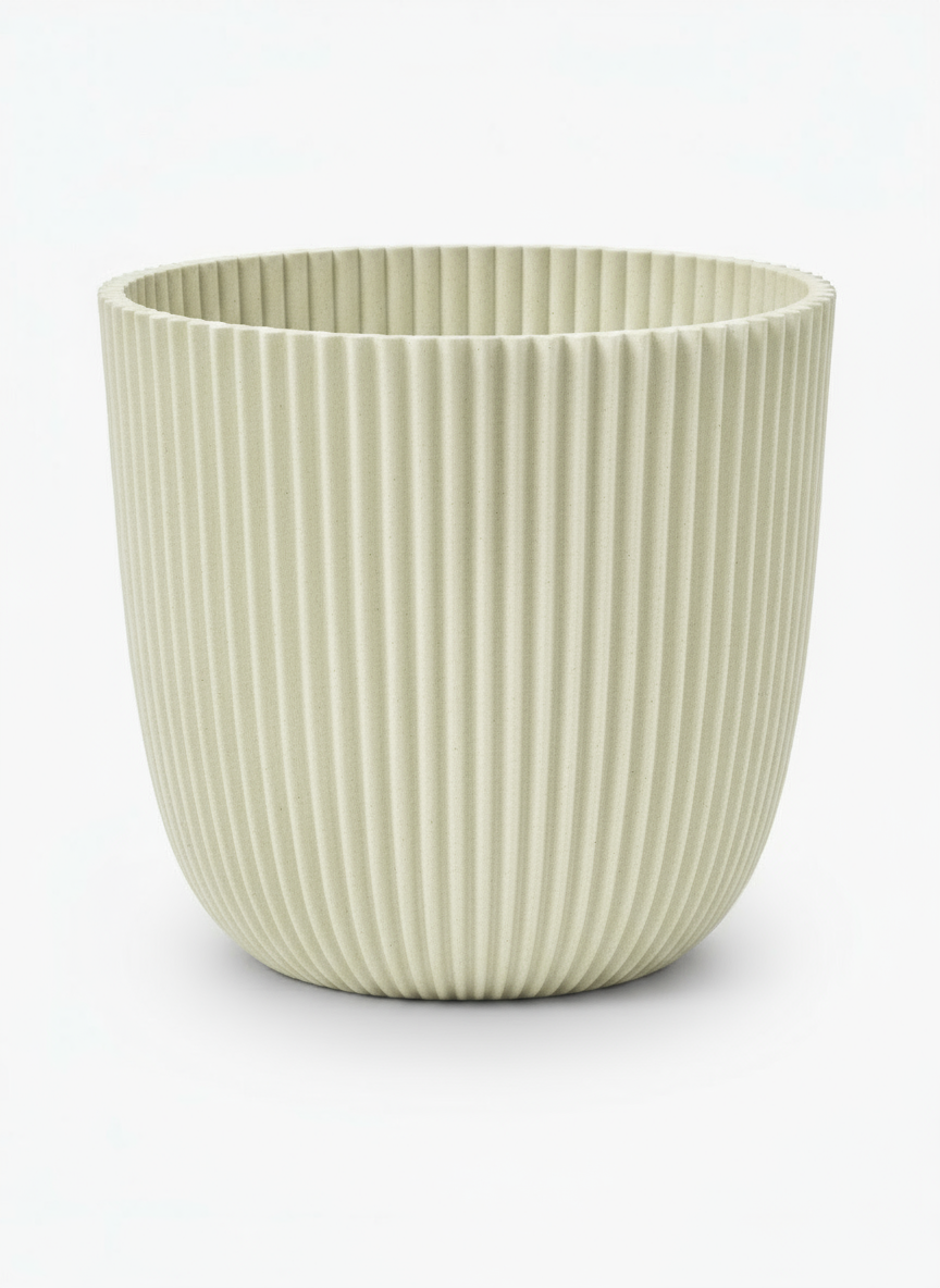 Pot rond texturé beige Capi - Verdeia