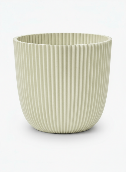 Pot rond texturé beige Capi - Verdeia
