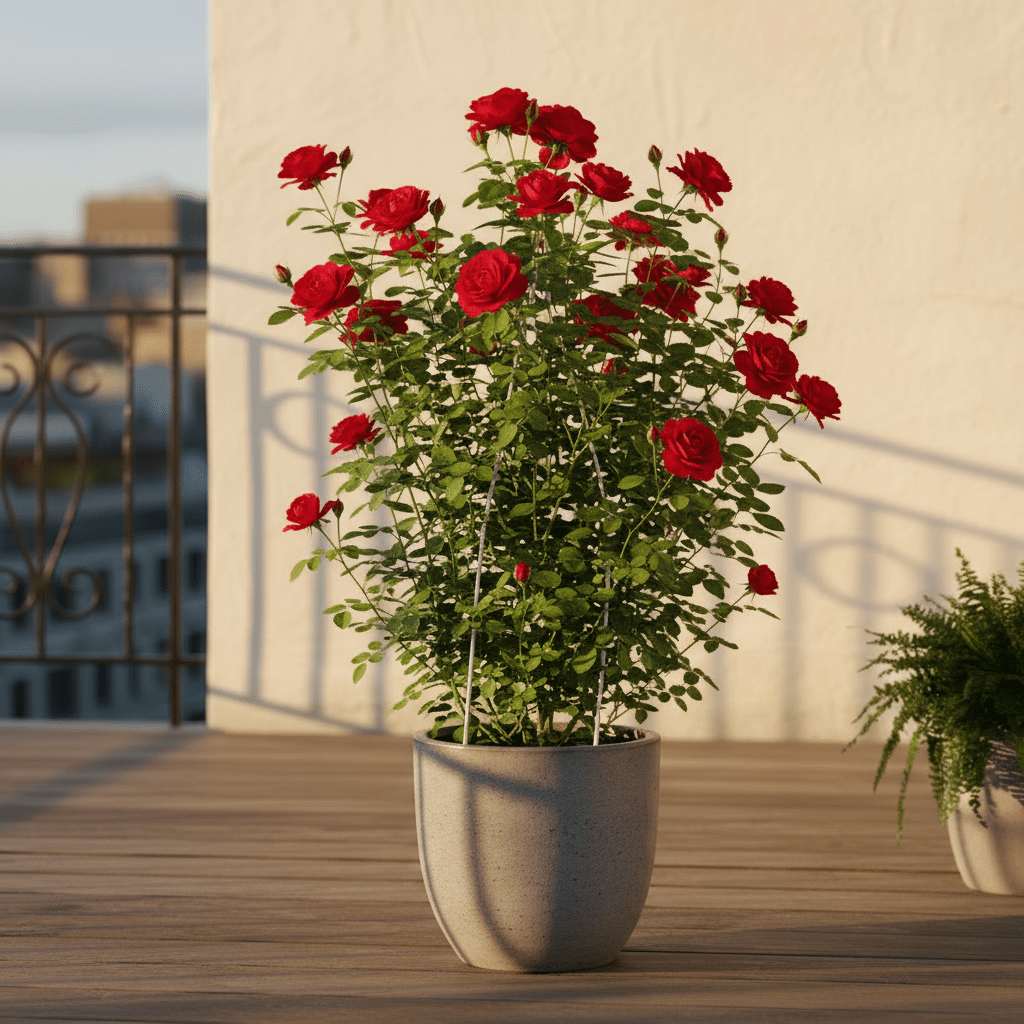 Rosa Crazy in love ‘Red’ – Rosier grimpant rouge – D15cm x H65cm - Verdeia