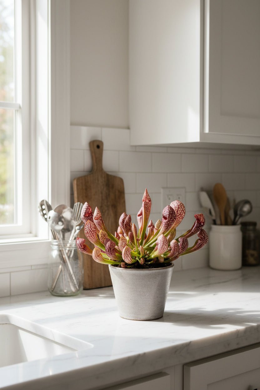 Sarracenia ‘Scarlet Belle’ – Planta carnívora – D12 x A20 cm - Verdeia - 4