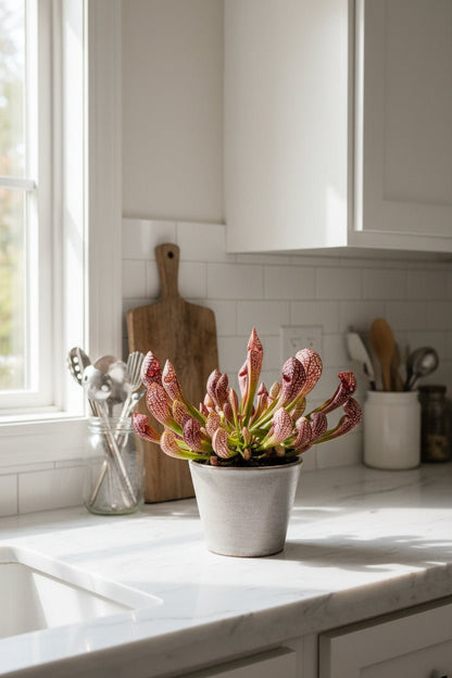 Sarracenia ‘Scarlet Belle’ – Planta carnívora – D12 x A20 cm - Verdeia - 4