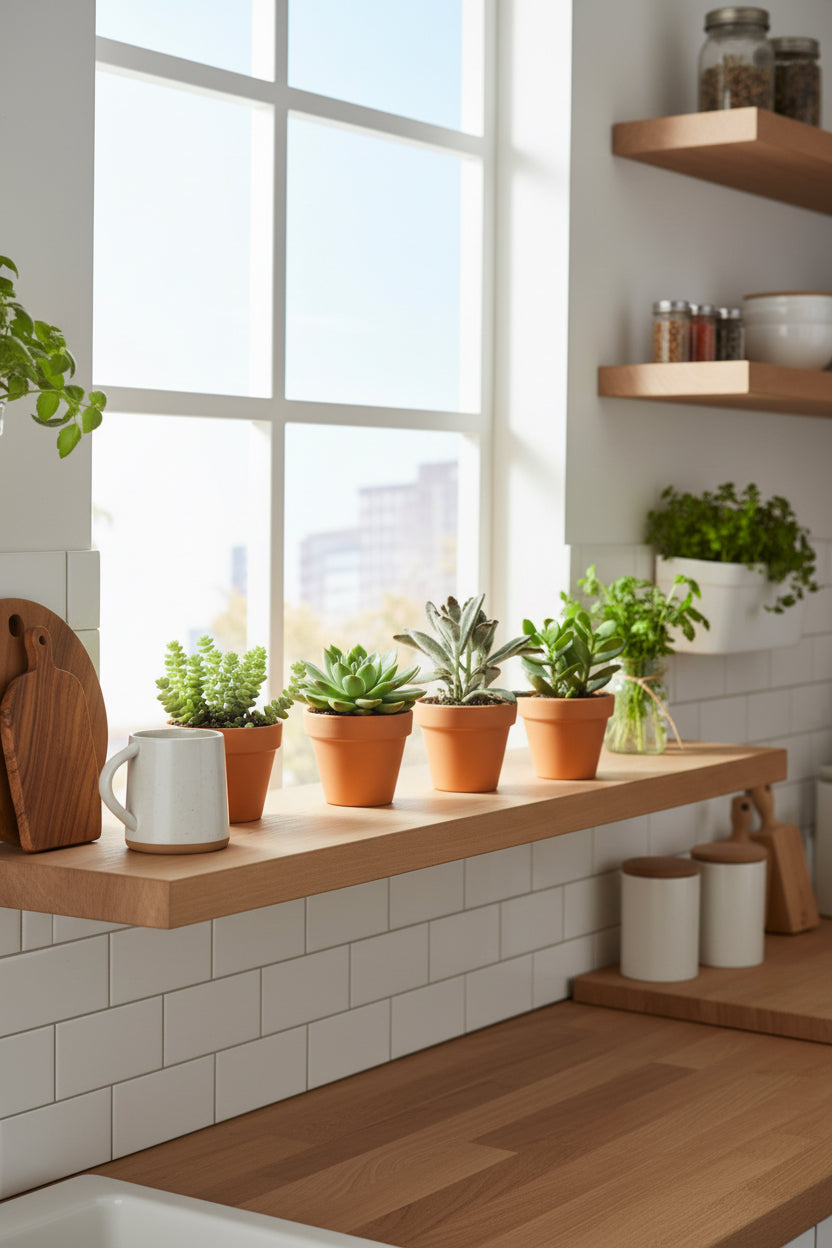 Mix de succulentes en pots terre cuite — H5-10 cm | Pot Ø8,1 cm