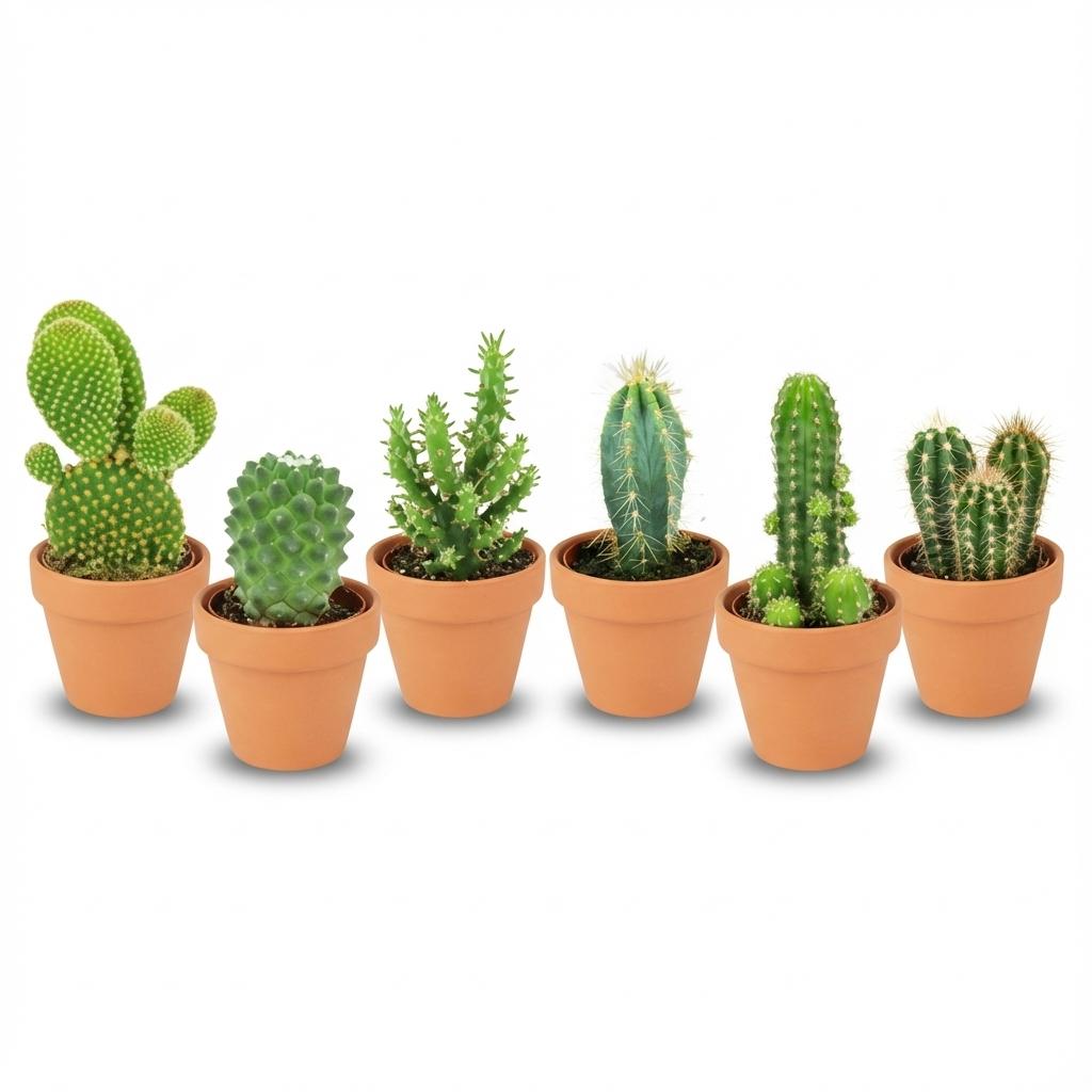 Mini cactus en pots terre cuite — H5-10 cm | Pot Ø8,1 cm