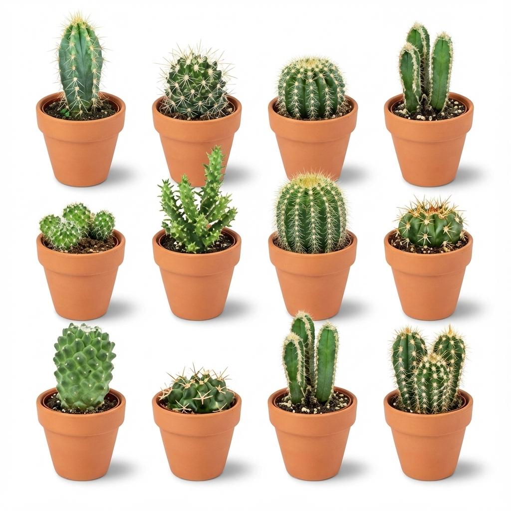 Mini cactus en pots terre cuite — H5-10 cm | Pot Ø8,1 cm