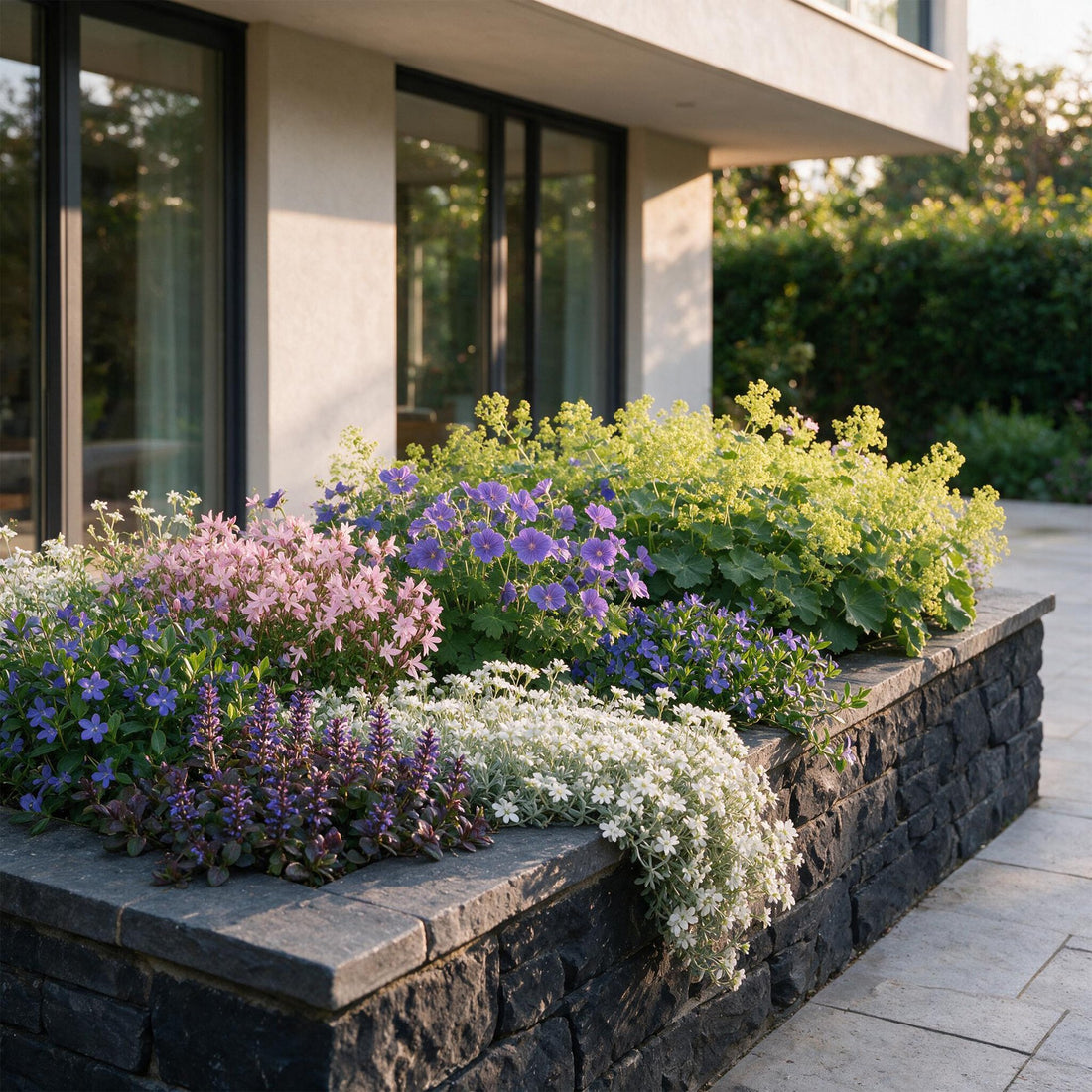 Perennial - Border Package - Ground cover - Various - Types and colors - 12 Plants - Pot 11cm - Height 15-25cm
