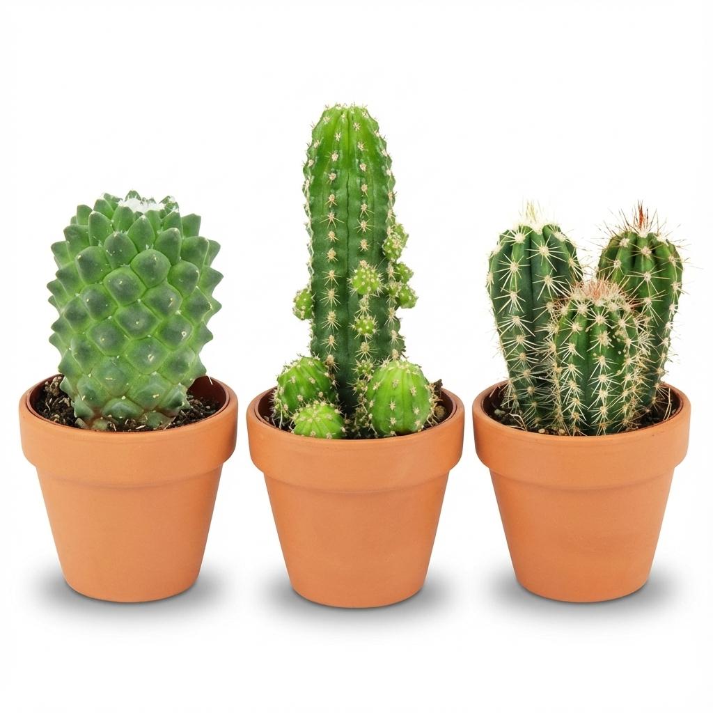 Mini cactus en pots terre cuite — H5-10 cm | Pot Ø8,1 cm
