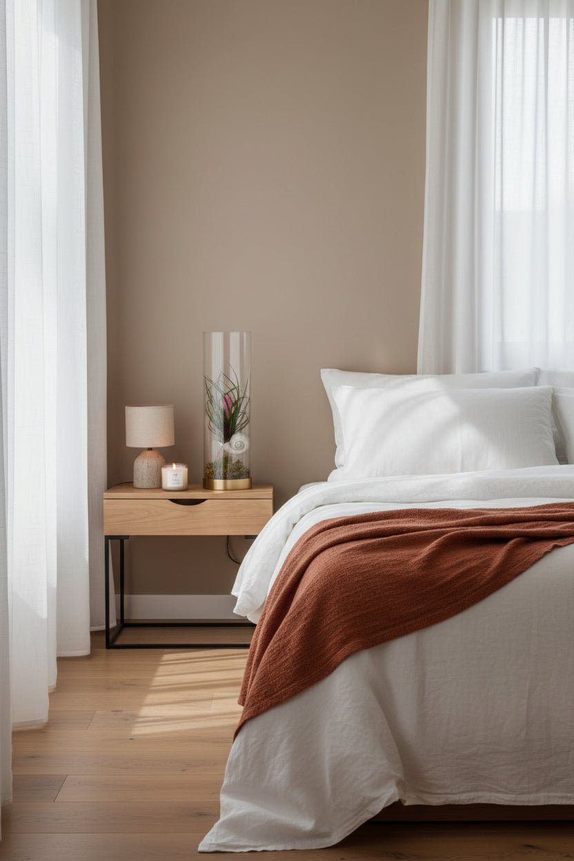 Tillandsia — Planta de aire en jarrón cilíndrico dorado - Verdeia - 6