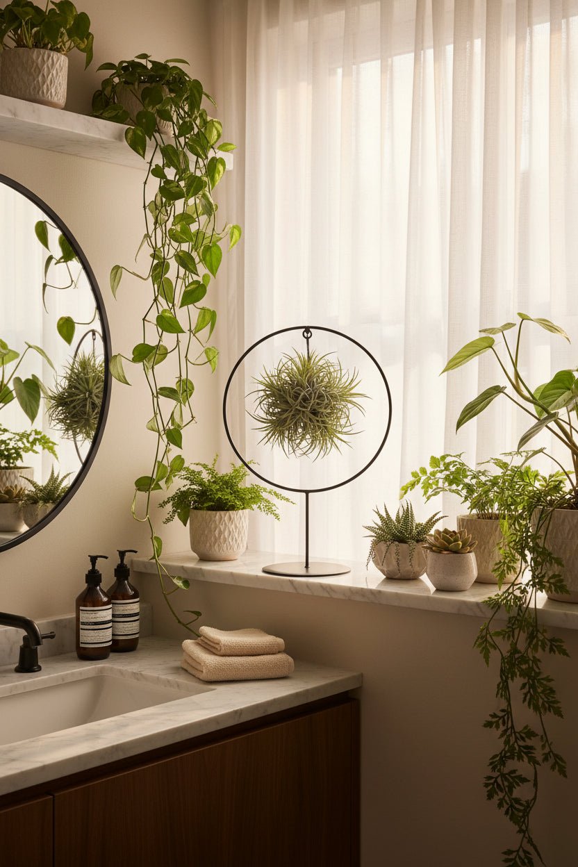 Tillandsie na kovovém kruhu — Designová vzdušná rostlina - Verdeia - 5