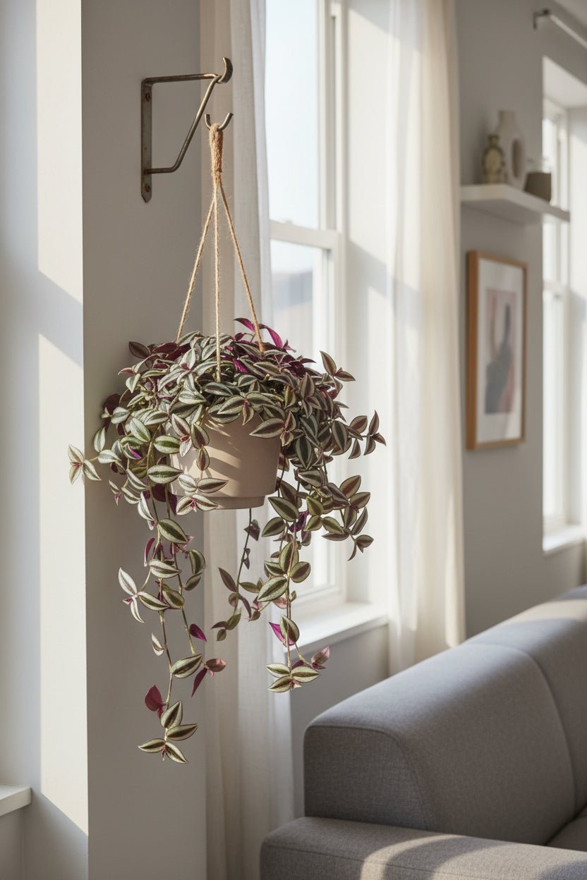 Tradescantia Zebrina Purpusii — Purple Wandering Jew — Ø17 cm — H30 cm - Verdeia - 5