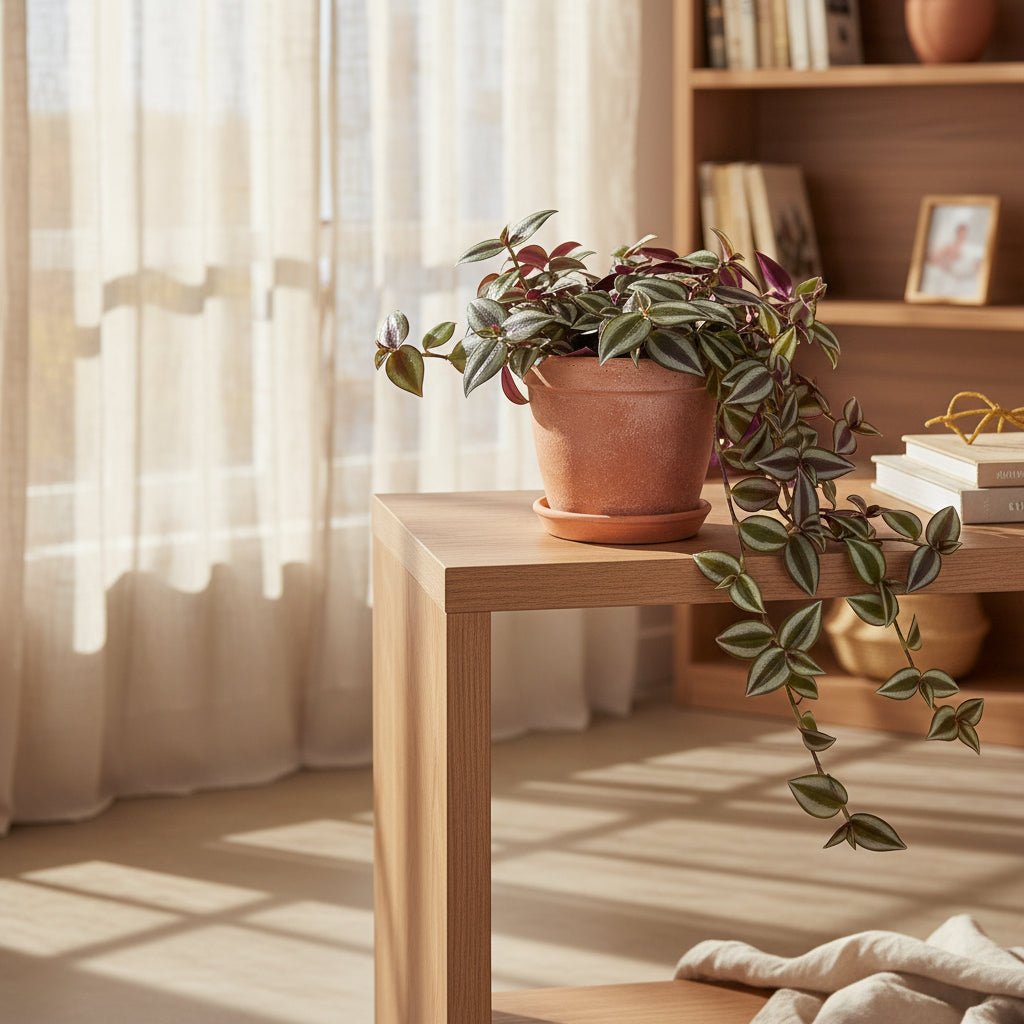 Tradescantia Zebrina Purpusii — Purple Wandering Jew — Ø17 cm — H30 cm - Verdeia - 4