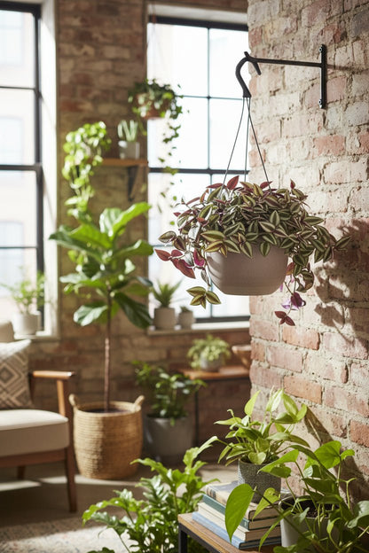 Tradescantia Zebrina Purpusii — Purple Wandering Jew — Ø17 cm — H30 cm - Verdeia - 6