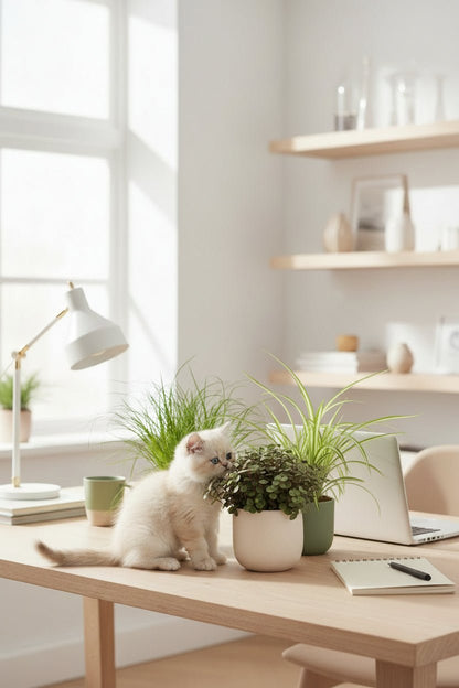 Trio pet-friendly — Cyperus, Callisia et Chlorophytum — H20 cm | Pot Ø12 cm - Verdeia - 2