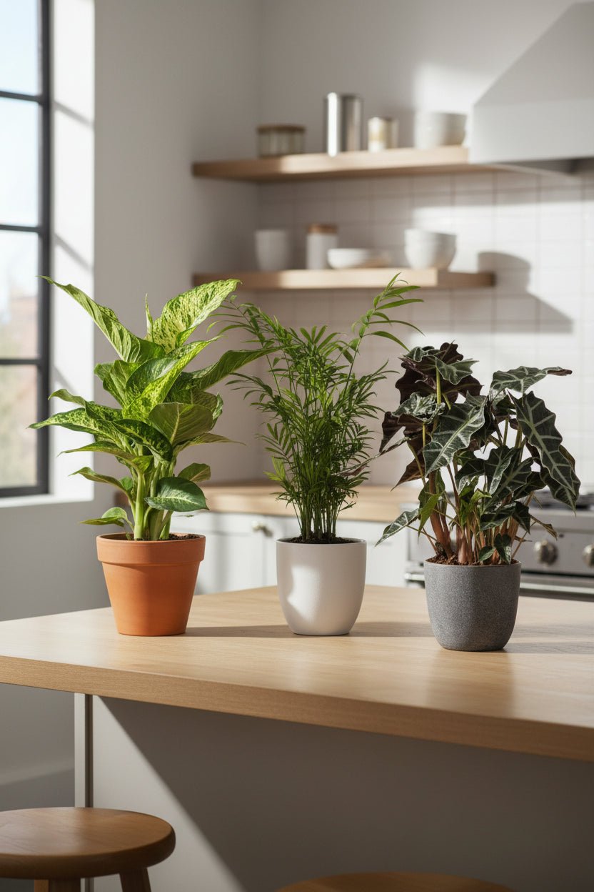 Überraschungs-Trio — 3 Zimmerpflanzen - H45 - 55 cm | Topf Ø17 cm - Verdeia - 3