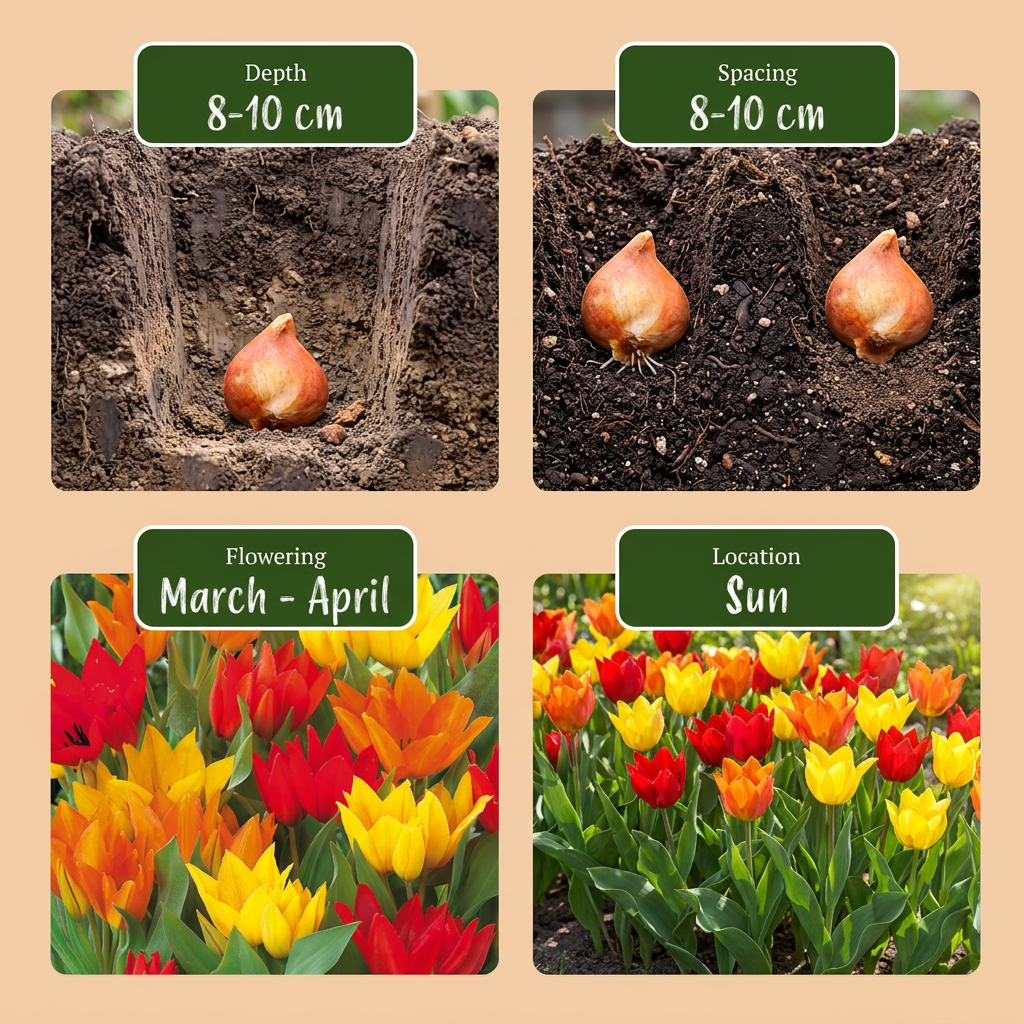 Tulipán botánico Praestans, mezcla de colores (Tulipa praestans) — Bulbos calibre 8/9 - Verdeia - 6