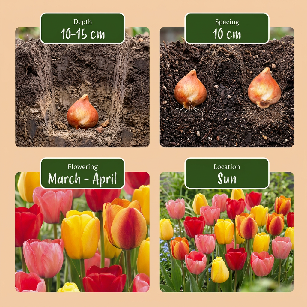 Mezcla de tulipanes Darwin híbridos (Tulipanes multicolores) — Bulbos calibre 11/12 - Verdeia - 6