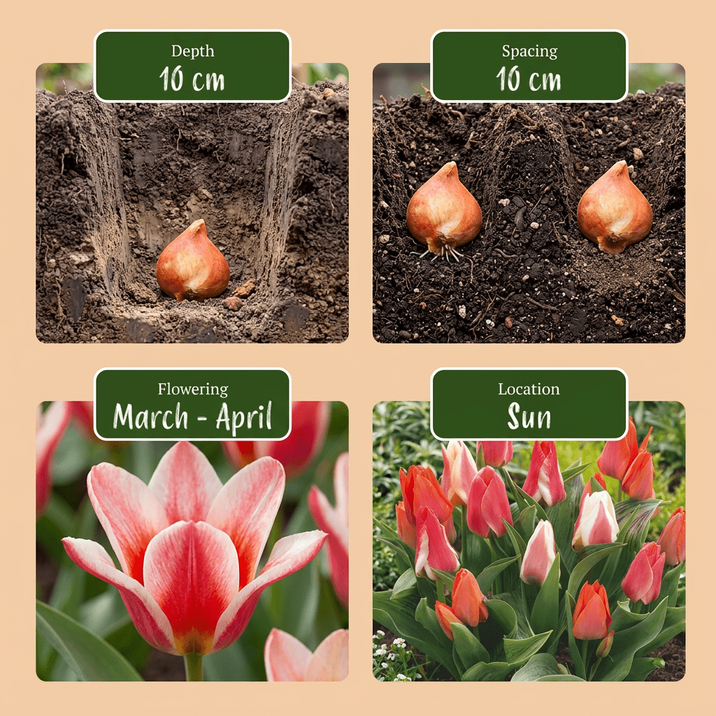 Tulipe de Greig en mélange (Tulipa greigii) — Bulbes calibre 11/12 - Verdeia - 6