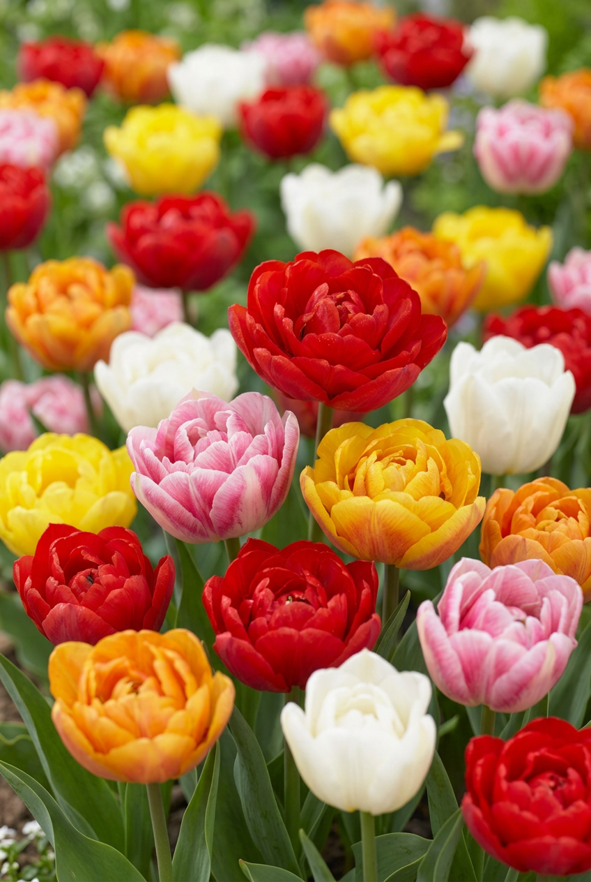 Mezcla de tulipanes dobles (Tulipán de flor de peonía) — Bulbos calibre 11/13 - Verdeia - 1