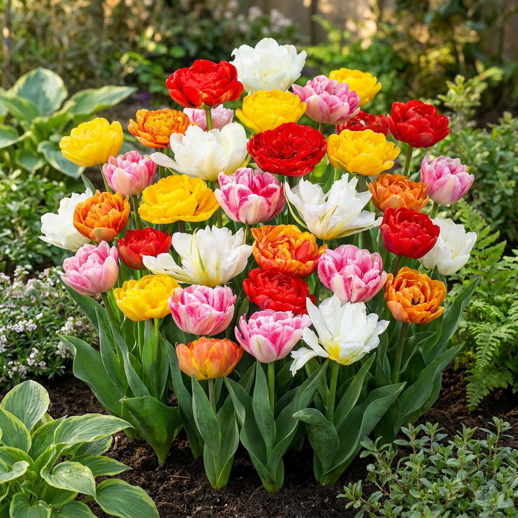 Mezcla de tulipanes dobles (Tulipán de flor de peonía) — Bulbos calibre 11/13 - Verdeia - 5