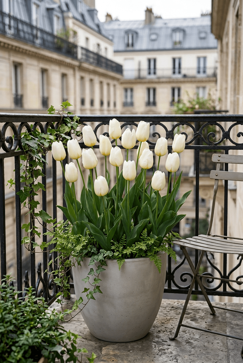 Tulipán Triunfo blanco (Tulipán blanco) — Bulbos calibre 11/12 - Verdeia - 3