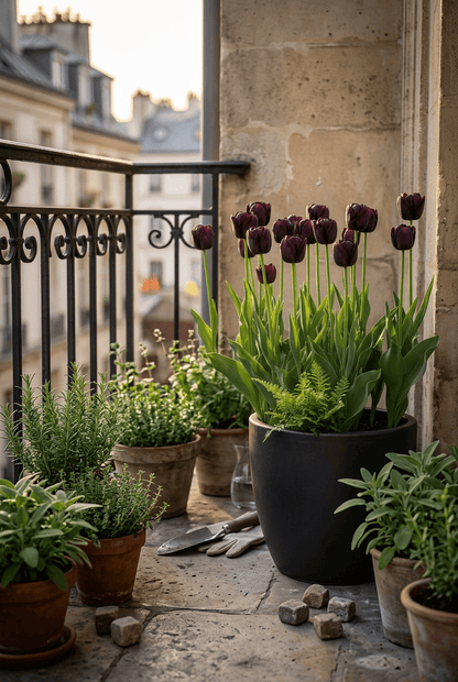 Tulipe Triomphe noire (Tulipe noire) — Bulbes calibre 11/12 - Verdeia - 3