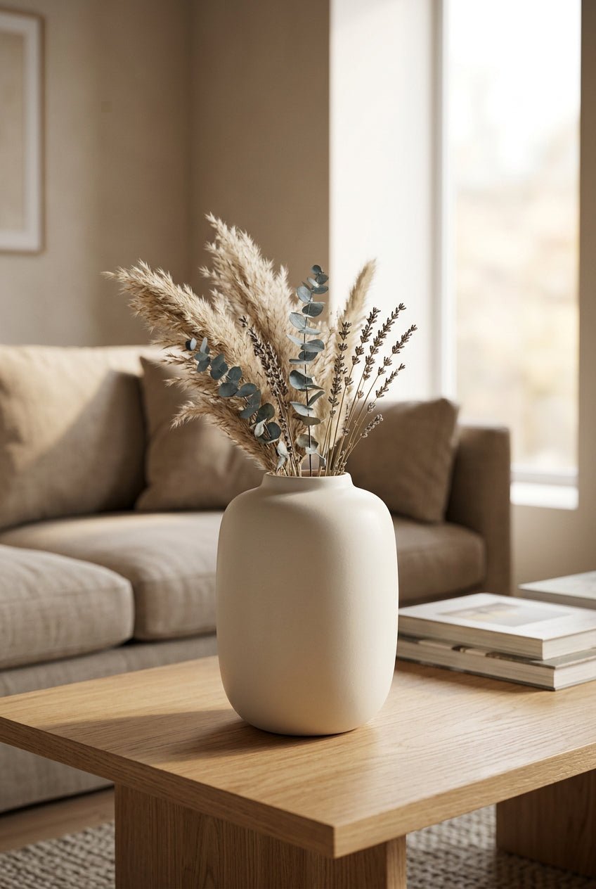 Vase Artic en verre crème — H35 cm | Vase Ø25 cm - Verdeia - 3