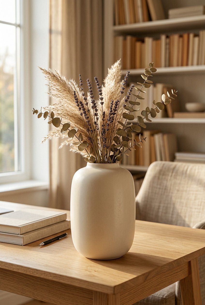 Vase Artic en verre crème — H35 cm | Vase Ø25 cm - Verdeia - 5