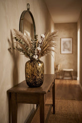Vase Artic en verre léopard doré — H35 cm | Vase Ø25 cm - Verdeia - 5