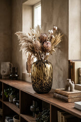 Vase Artic en verre léopard doré — H35 cm | Vase Ø25 cm - Verdeia - 3