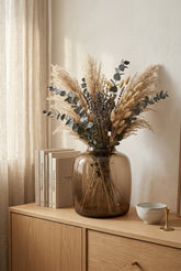 Vase Bartica en verre fumé taupe — H25 cm | Vase Ø25 cm - Verdeia - 5