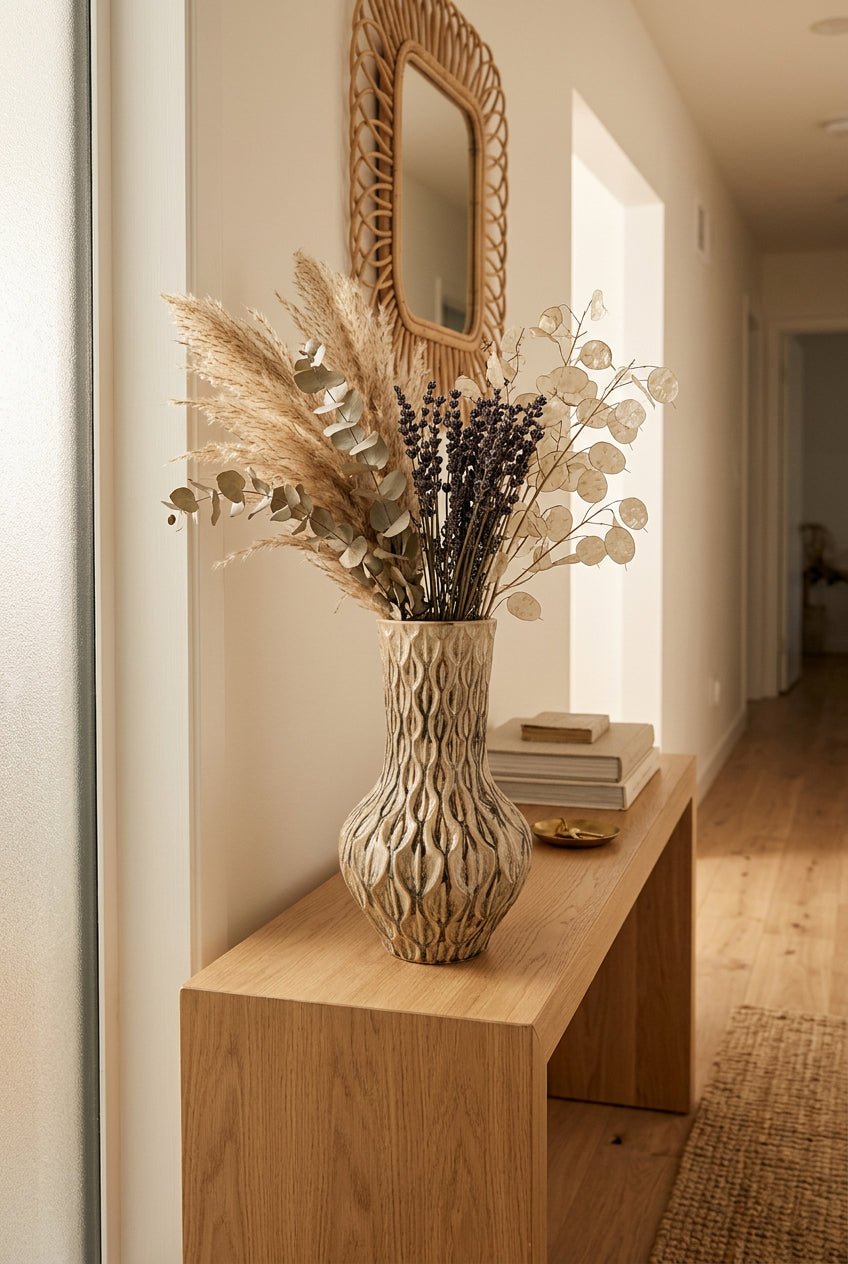 Vase Boa en grès émaillé beige sable — H39 cm | Vase Ø23 cm - Verdeia - 3