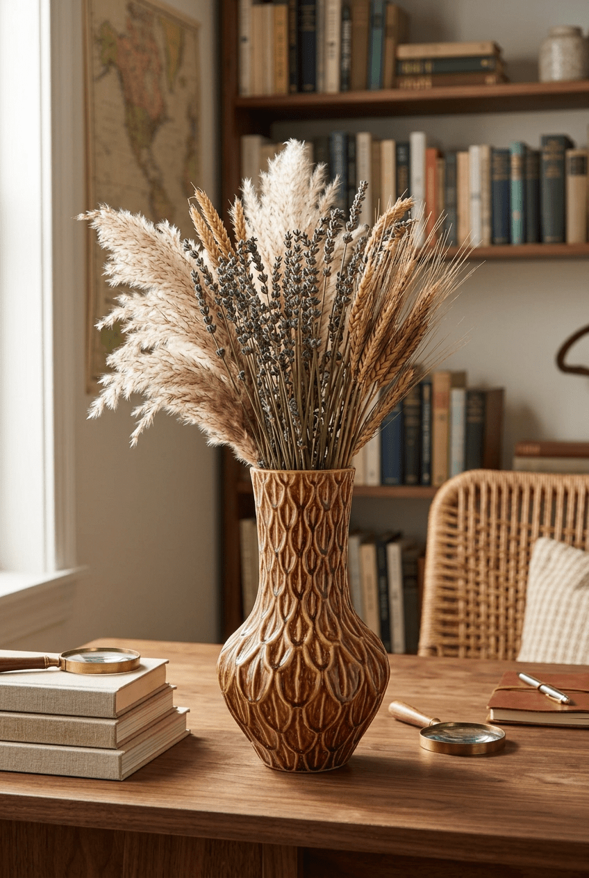 Jarrón Boa de gres esmaltado color caramelo — H39 cm | Jarrón Ø23 cm - Verdeia - 4