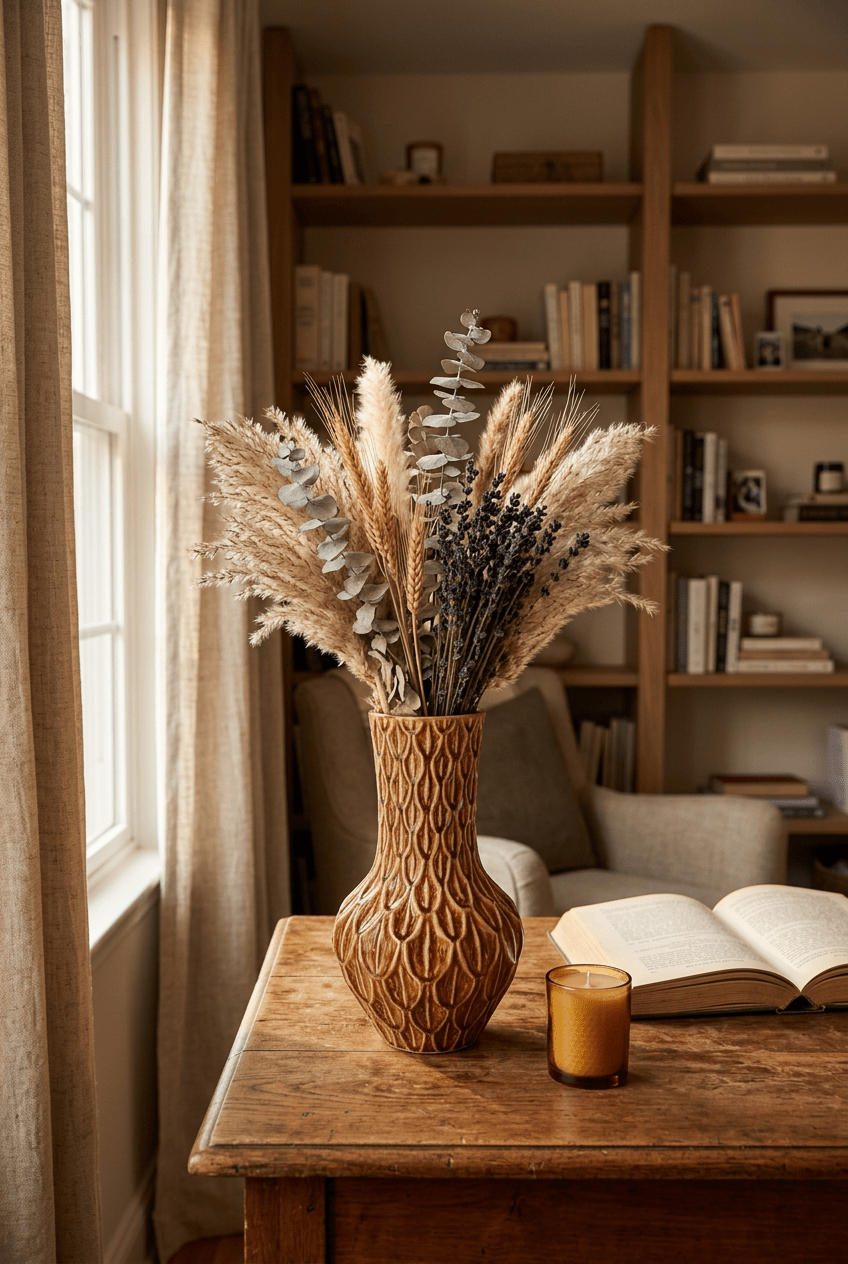Vase Boa en grès émaillé caramel — H39 cm | Vase Ø23 cm - Verdeia - 5