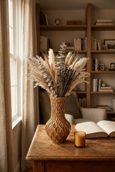 Vase Boa en grès émaillé caramel — H39 cm | Vase Ø23 cm - Verdeia - 5