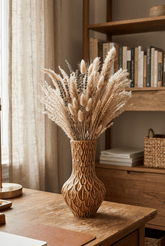 Vase Boa en grès émaillé caramel — H39 cm | Vase Ø23 cm - Verdeia - 3