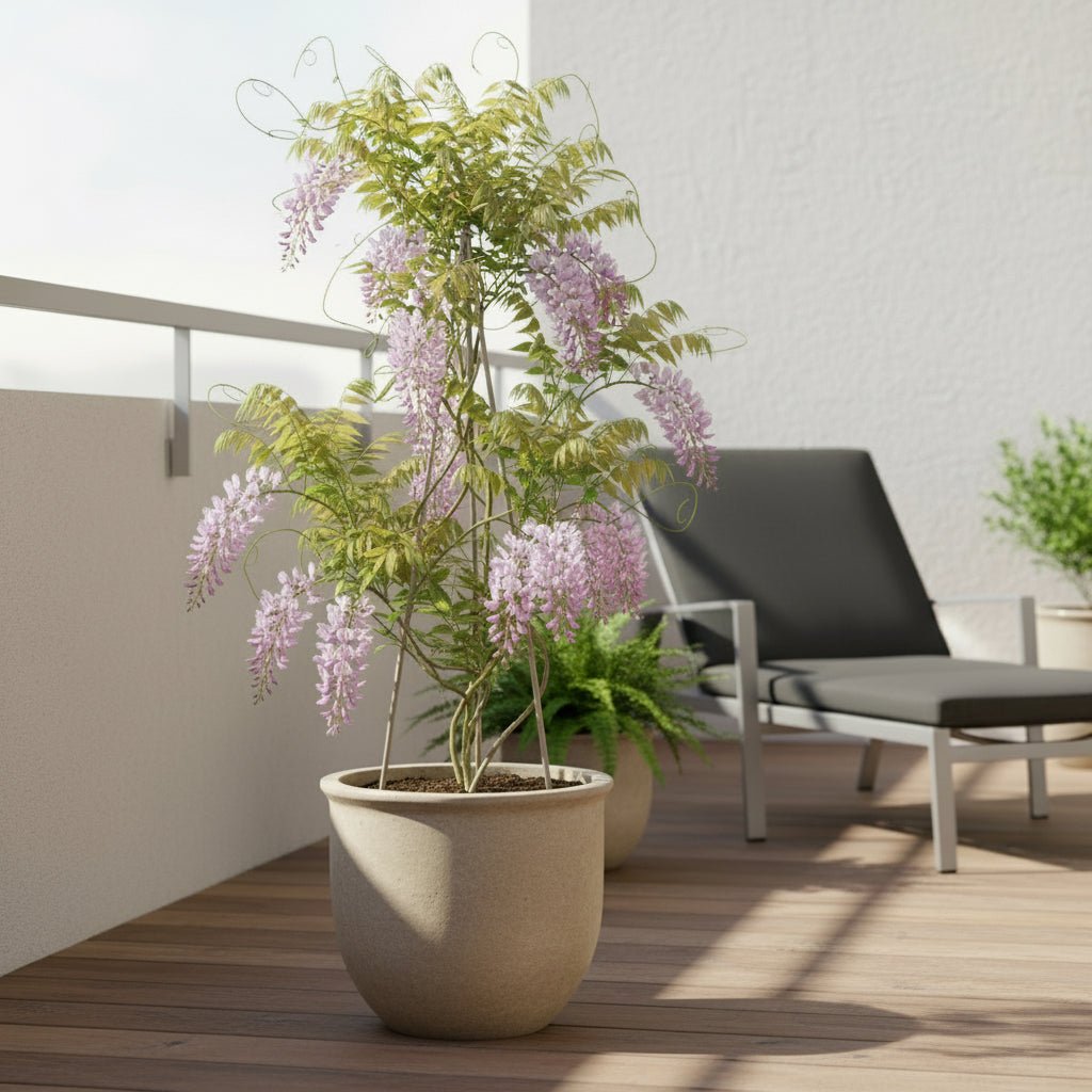 Wisteria floribunda ‘Rosea’ – Glycine rose – D15cm x H65cm - Verdeia