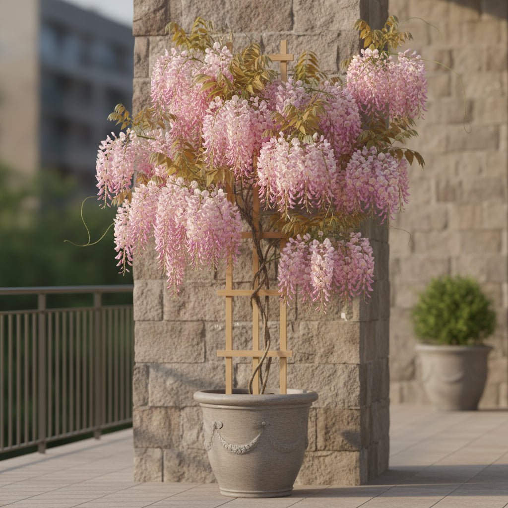 Wisteria floribunda ‘Rosea’ – Glycine rose – D15cm x H65cm - Verdeia